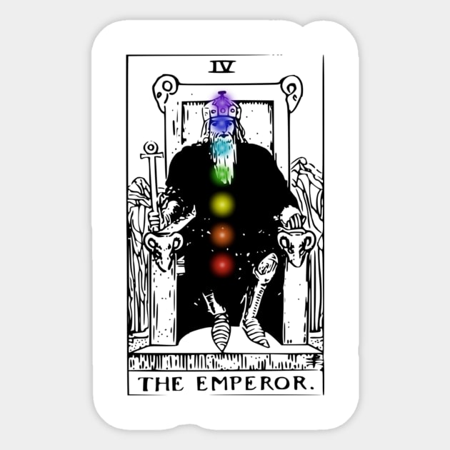 Tarot Card Shirt The Emperor Chakras Major Arcana Sticker by Chakra Shine